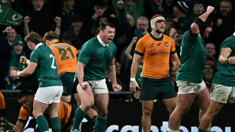 Rugby: l'Irlande domine l'Australie et fête Healy, son pilier record