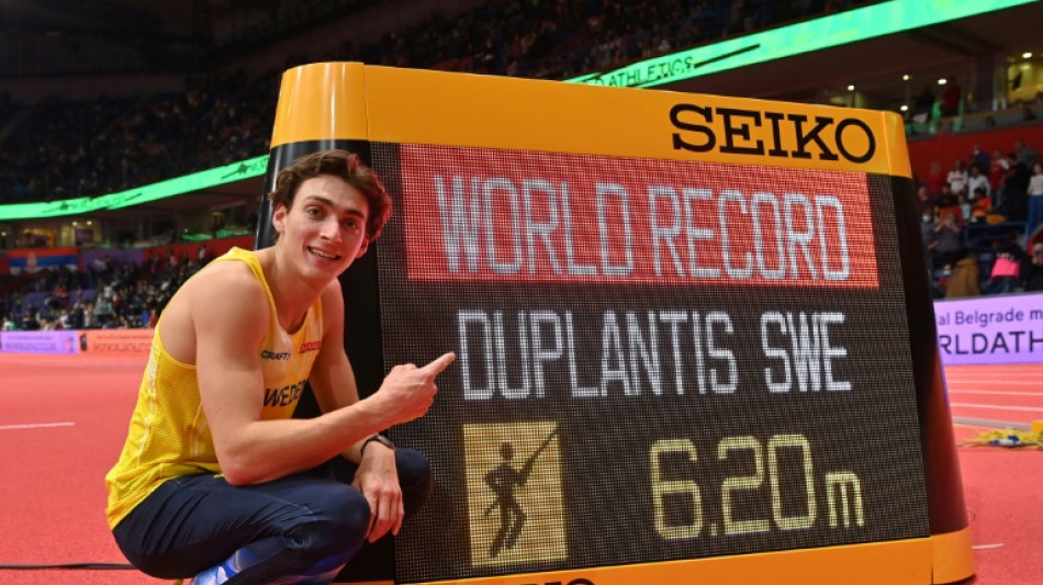 Duplantis plays 'free chips' to set new world pole vault record