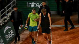 Nadal into 14th French Open final after Zverev quits with horror injury 