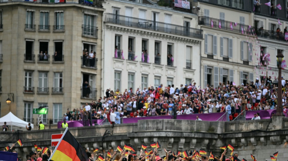 Fröhlich und sympathisch: Deutsches Team auf der Seine